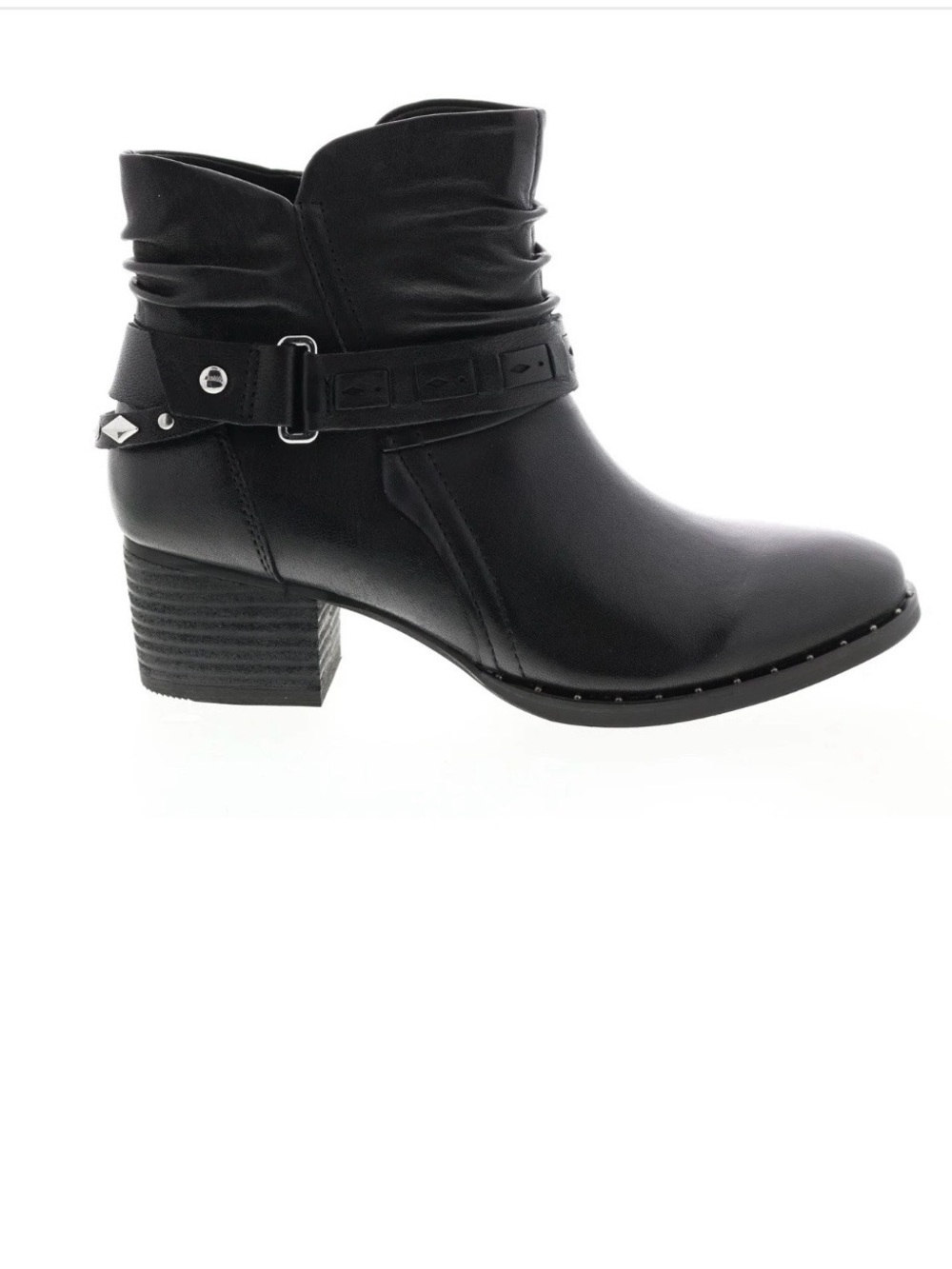 Earth Desoto Leather Black Ankle Boots 8.5